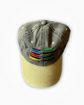 Gorra pirámide gris con beige